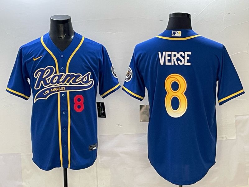 Men Los Angeles Rams #8 Verse Blue Joint Name Nike 2025 Limited NFL Jersey style 03->oakland raiders->NFL Jersey